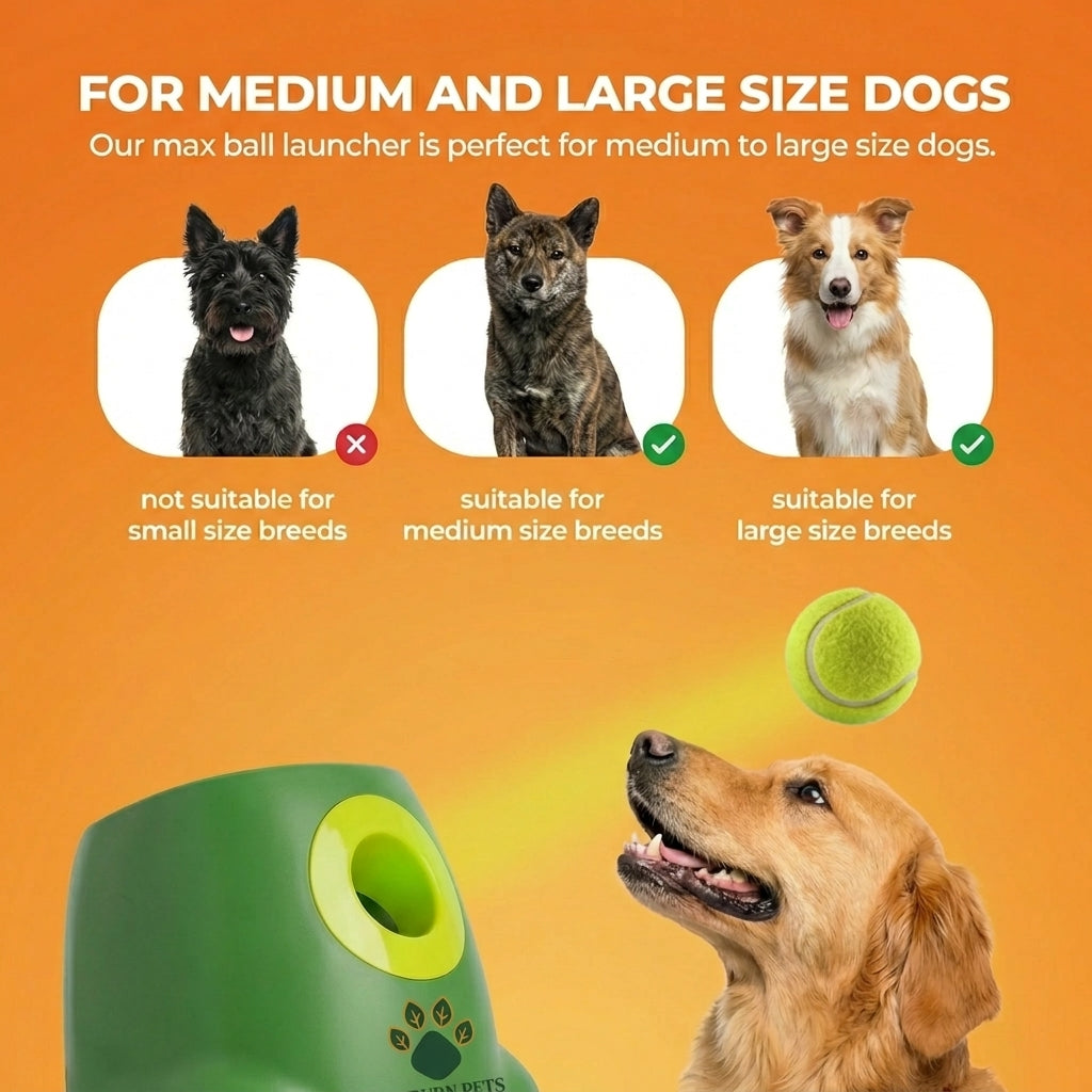 Automatic Dog Ball Launcher Adjustable Distance Fetch Toy for Dogs